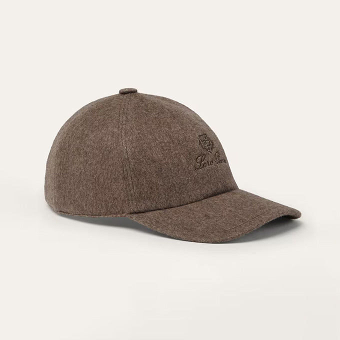 loro piana cashmere embroidered baseball cap